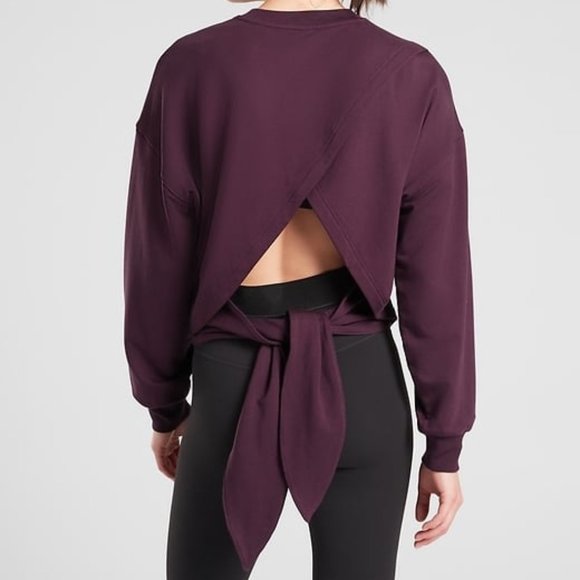 Athleta Tops - Athleta Yoga Tie Back Sweatshirt